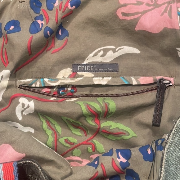 EPICE PARIS OLIVE LINEN COTTON TOTE - Picture 5 of 8